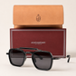JMM Black Double-Bridge Navigator Sunglasses