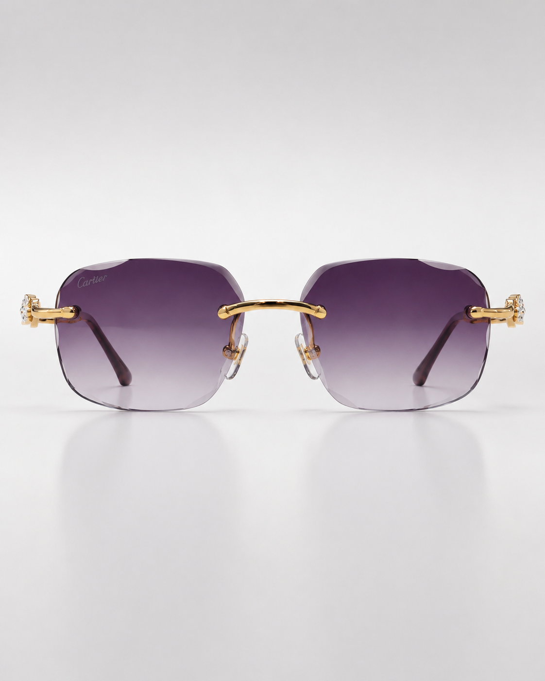 CR Panther Rimless Gradient Sunglasses