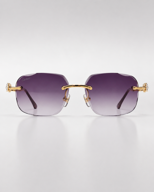 CR Panther Rimless Gradient Sunglasses