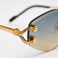 CR Skyfade Geometric C Rimless Sunglasses