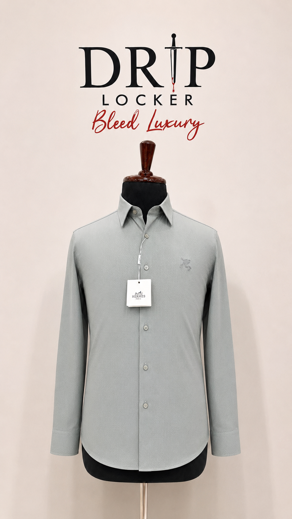 Men’s Sage Grey Textured Shirt - 84B29B6F 381F 43AC 94FD 019F8BA735CE
