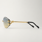 CR Skyfade Geometric C Rimless Sunglasses