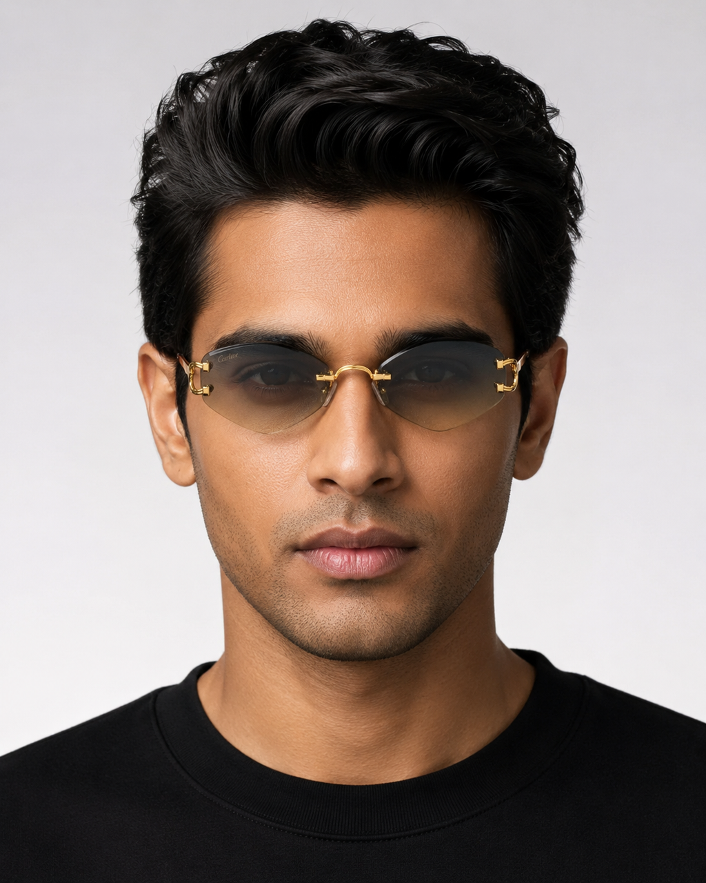 CR Skyfade Geometric C Rimless Sunglasses