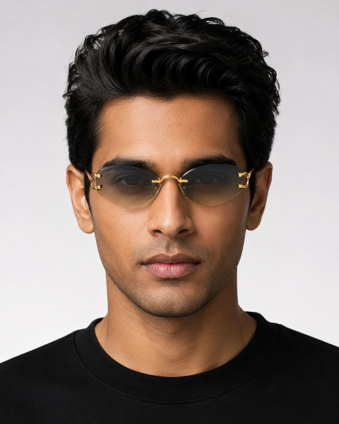 CR Skyfade Geometric C Rimless Sunglasses