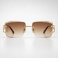 CR Signature C Rimless Faceted Sunglasses