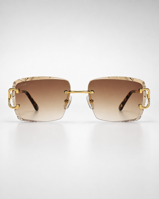 CR Signature C Rimless Faceted Sunglasses
