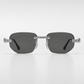 CR Triple-Line Silver Smoke Rimless Sunglasses