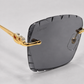 CR Royal Link Rimless Faceted Sunglasses