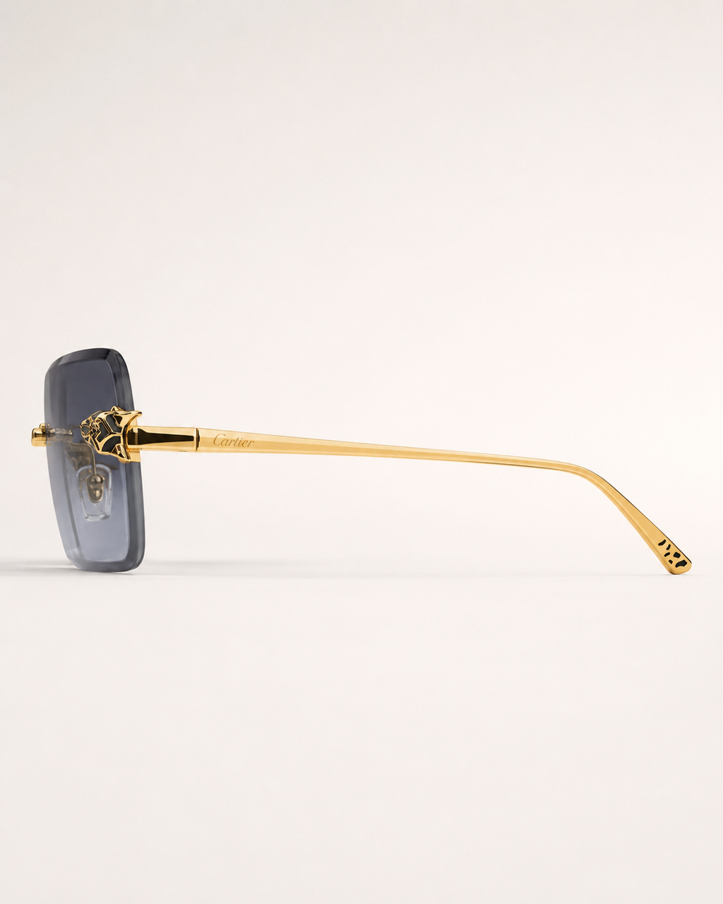 CR Rose Crest Geometric Rimless Sunglasses