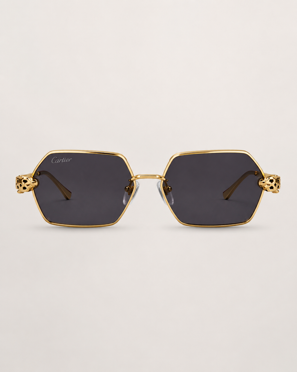 CR Spotted Panther Geometric Sunglasses