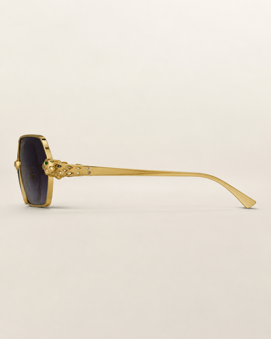 CR Spotted Panther Geometric Sunglasses