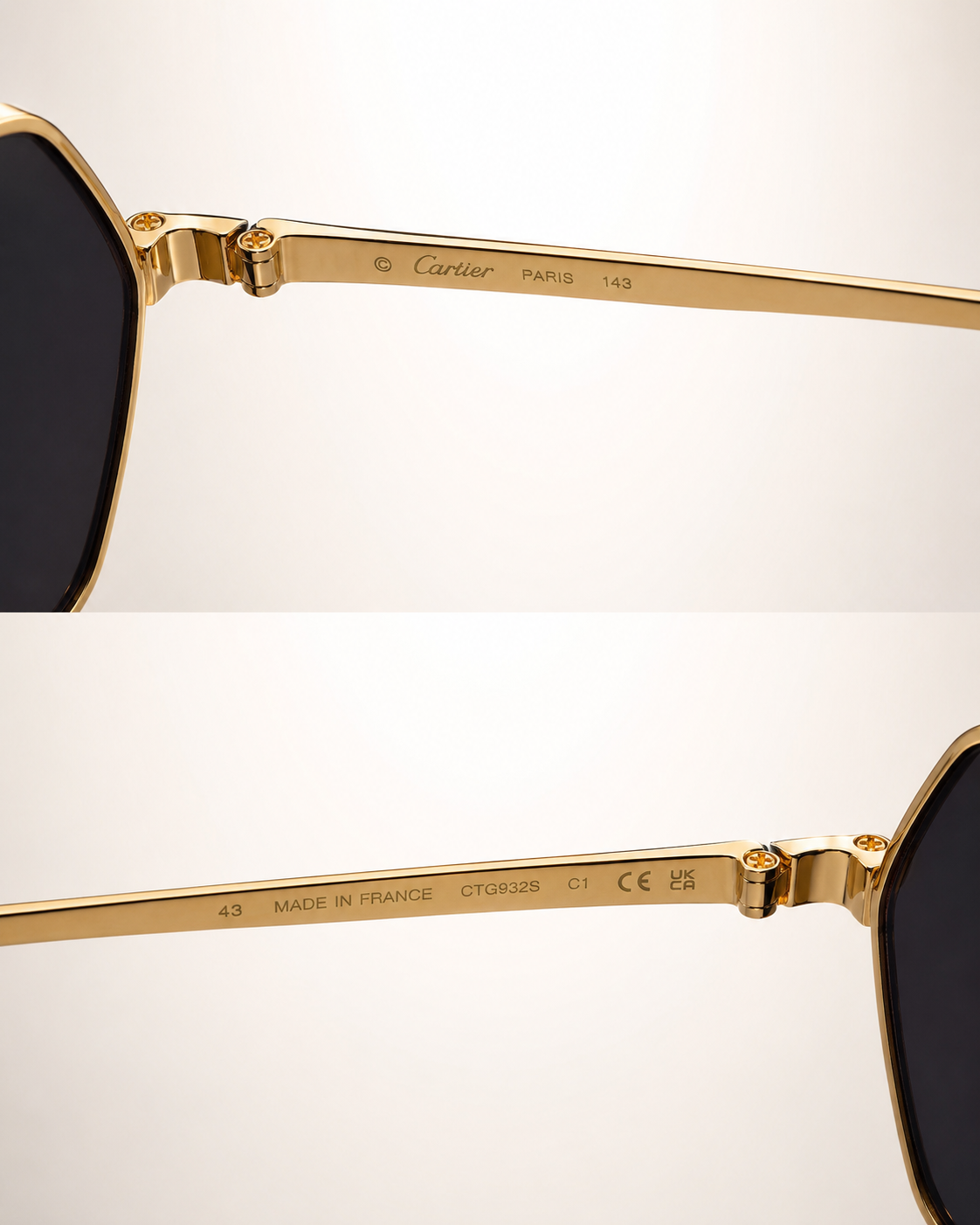 CR Spotted Panther Geometric Sunglasses