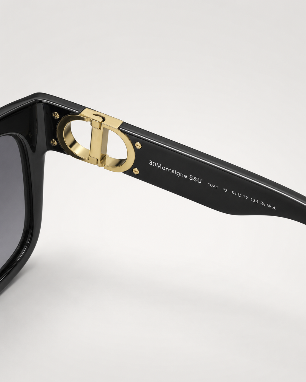 CD Black Gold Oversized Square Sunglasses