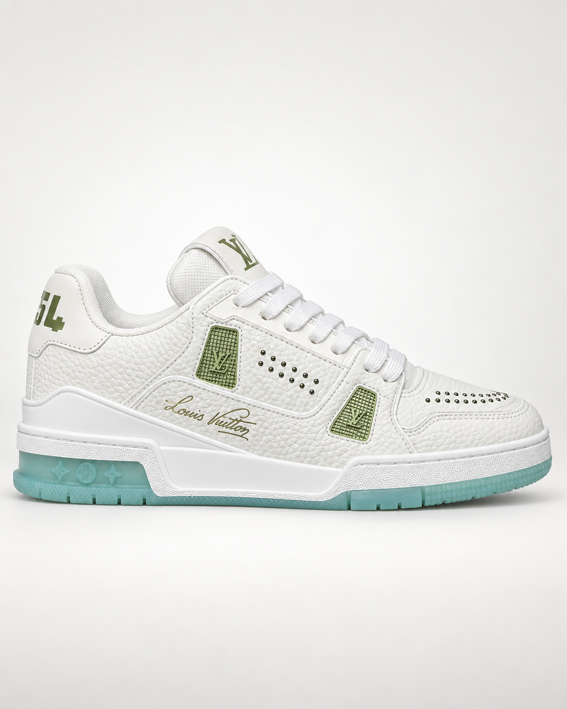 Women’s White & Mint Studded Sneakers - Codex Image 22 Sept 2026, 14 48 42