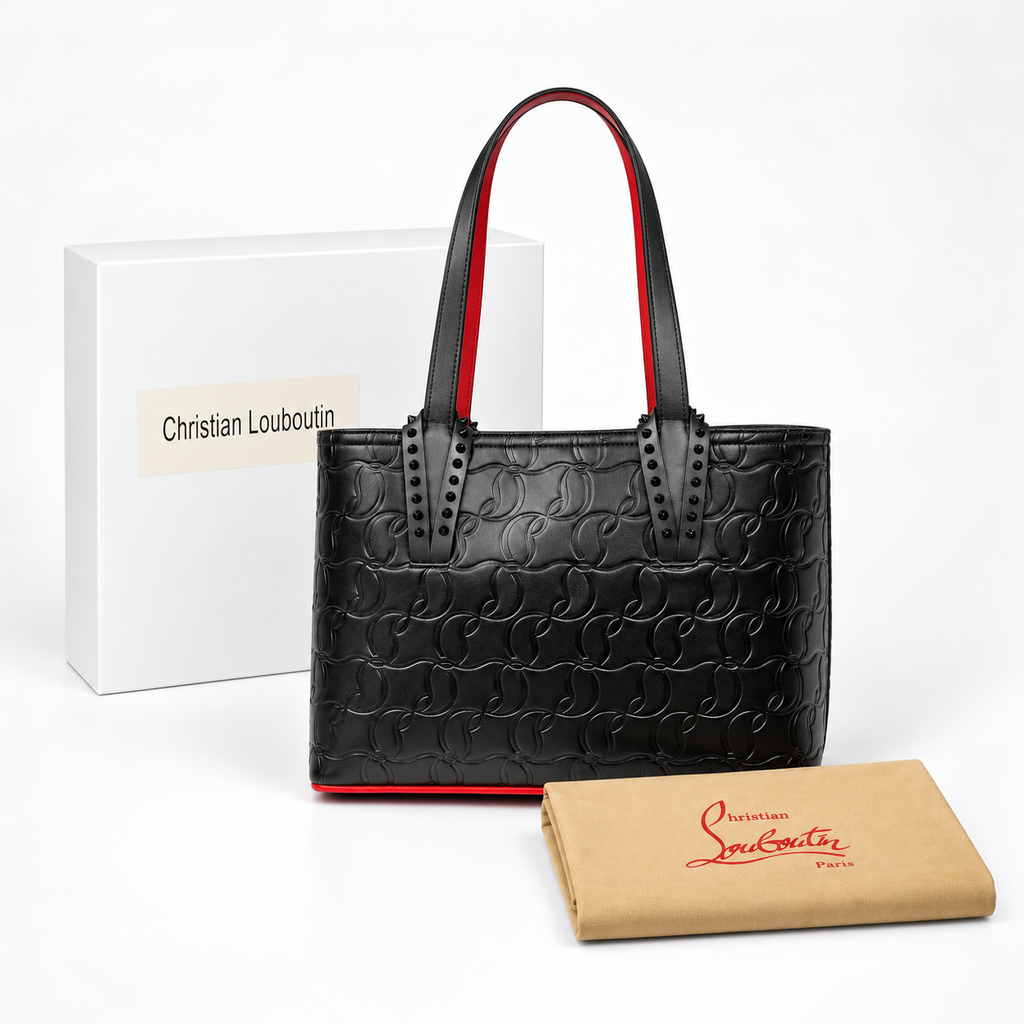 CL Black Embossed Studded Tote - product image 3