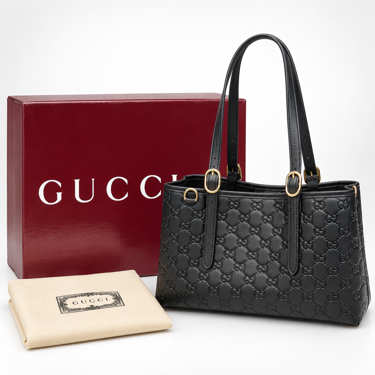 GG Black Monogram Tote Bag - product image 3
