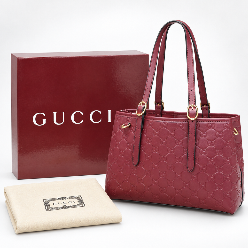 GG Burgundy Monogram Tote Bag - product image 3