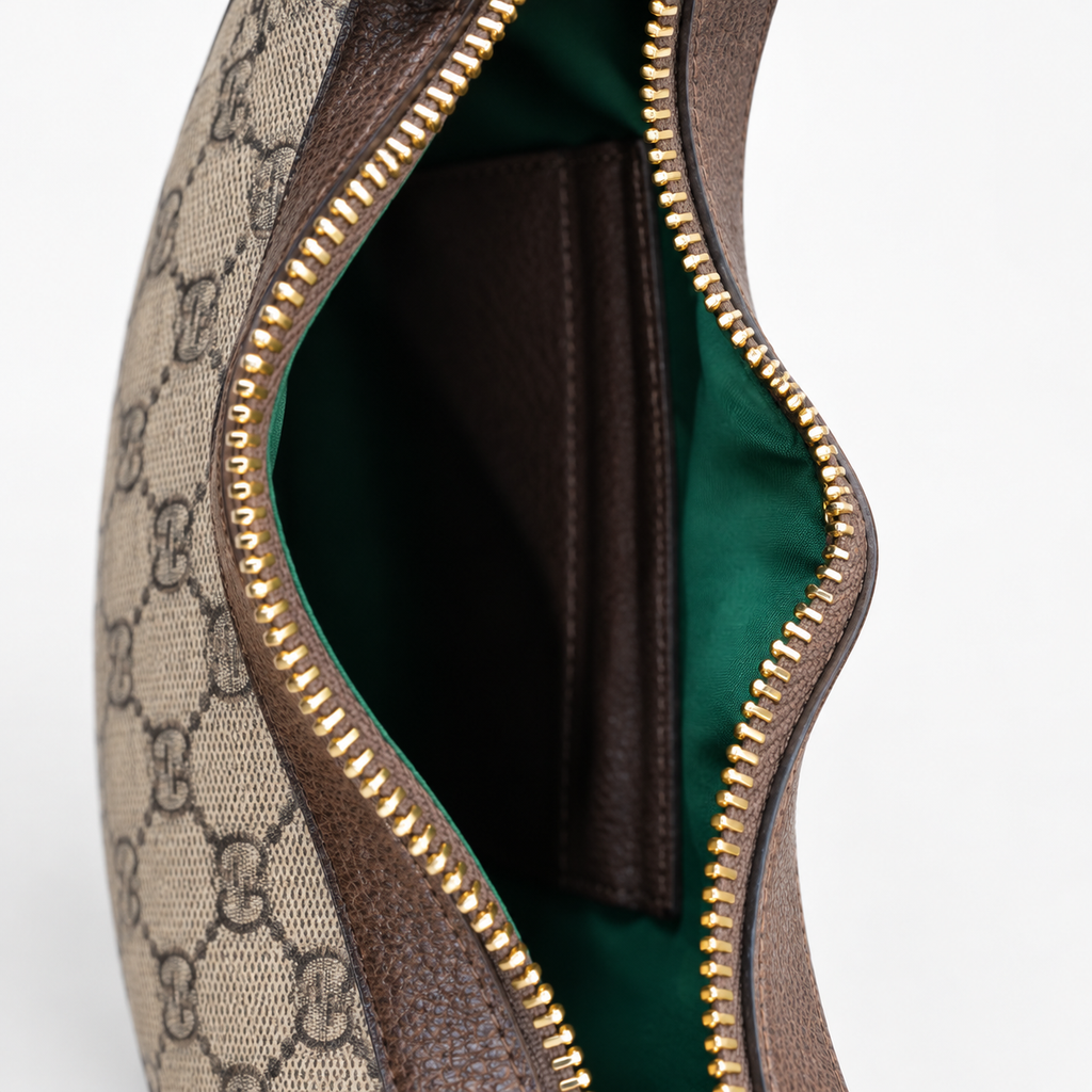 GG Beige & Brown Monogram Crescent Bag - product image 5