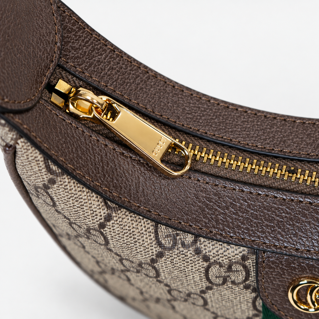 GG Beige & Brown Monogram Crescent Bag - product image 6