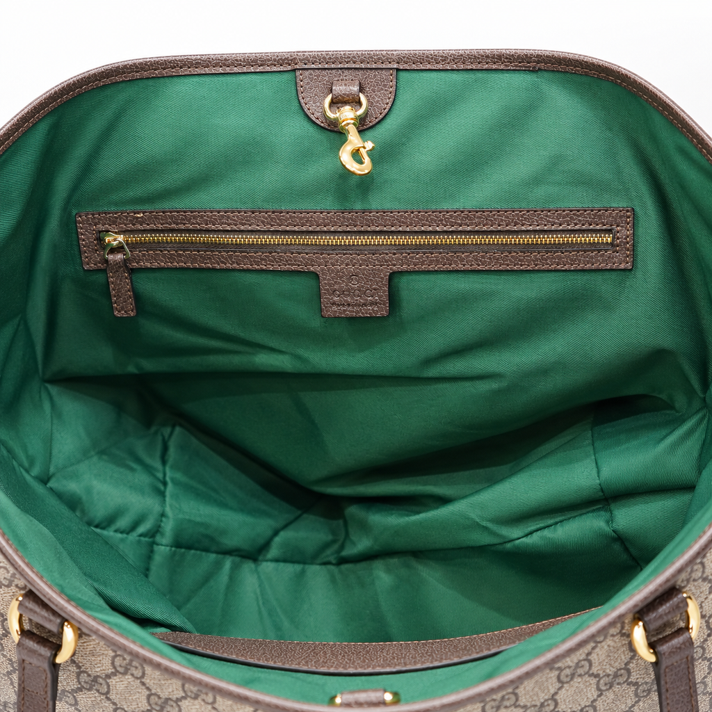 GG Beige Monogram Web-Stripe Tote - product image 5