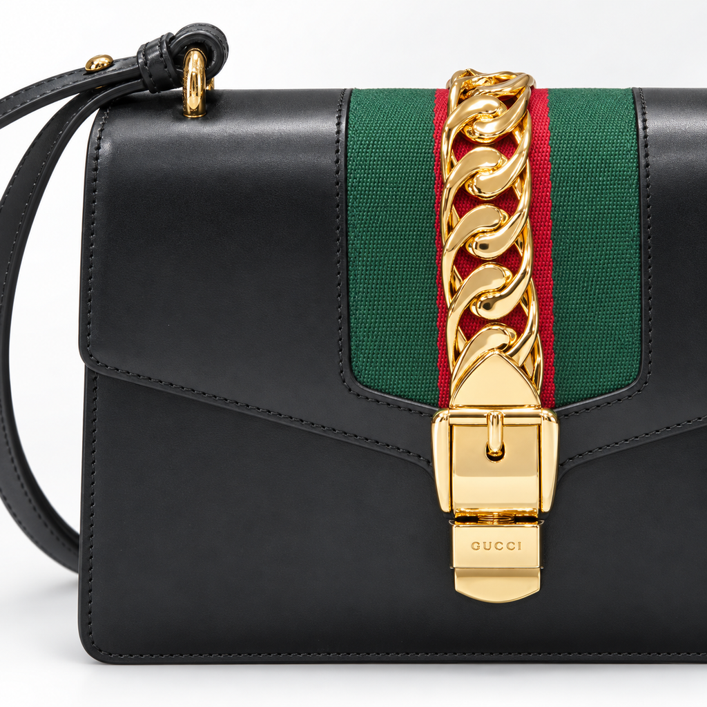 GG Black Web-Stripe Shoulder Bag - product image 7