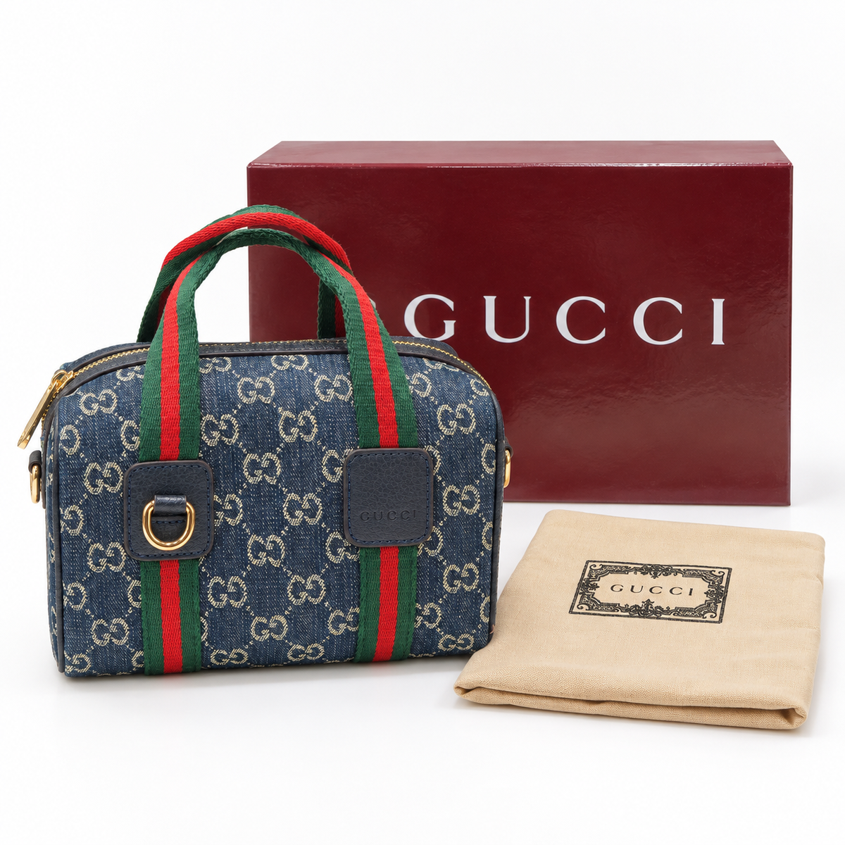 GG Blue Monogram Boston Bag - product image 3