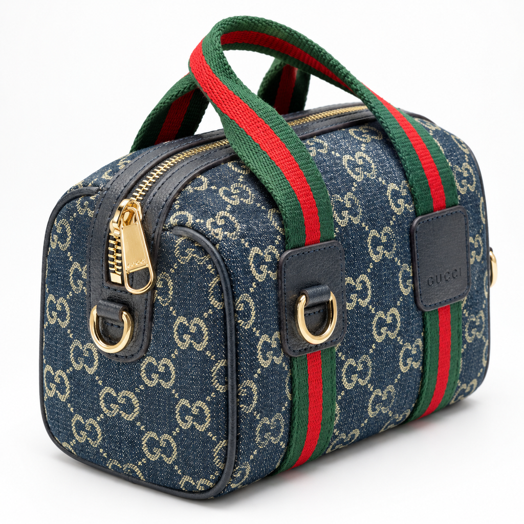GG Blue Monogram Boston Bag - product image 4