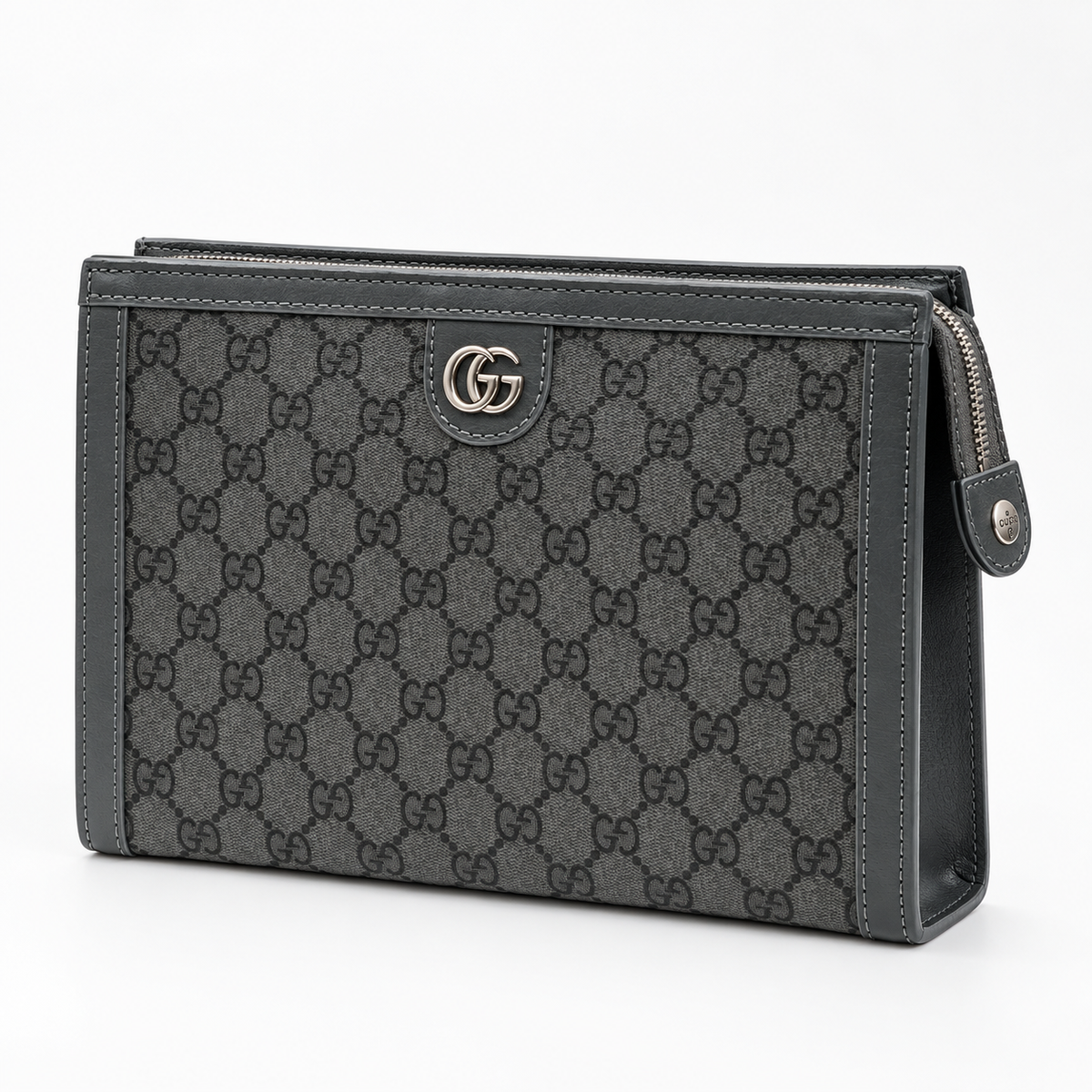 GG Charcoal Monogram Men’s Clutch - image 4