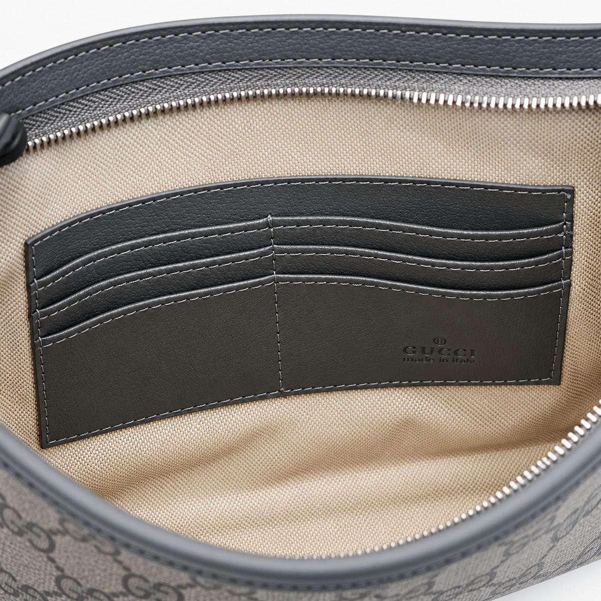 GG Charcoal Monogram Men’s Clutch - image 5