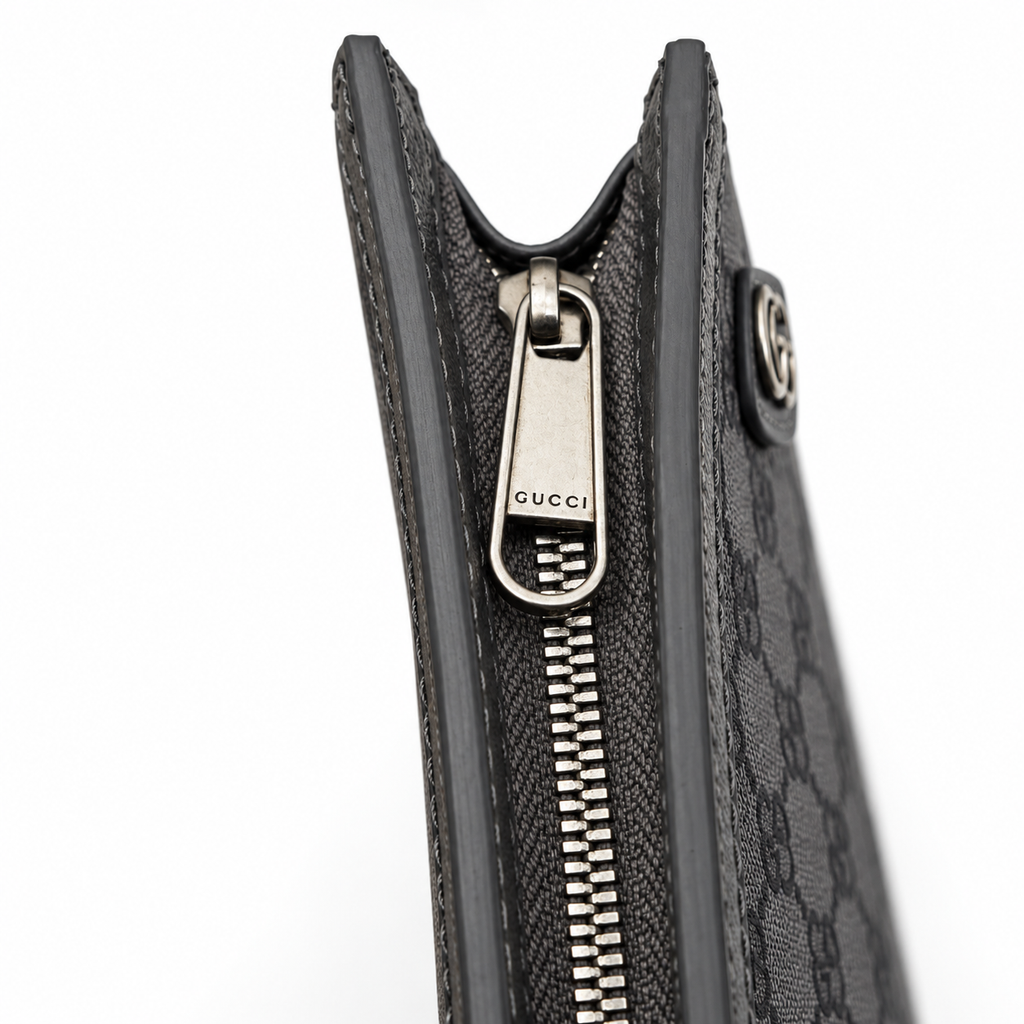 GG Charcoal Monogram Men’s Clutch - image 6