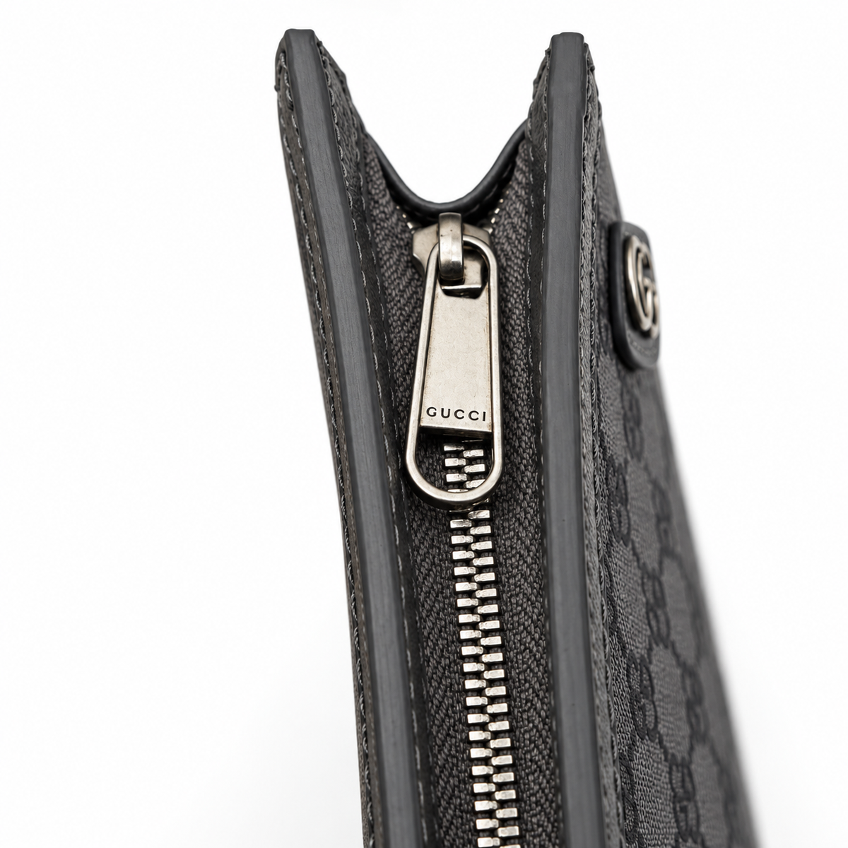 GG Charcoal Monogram Men’s Clutch - image 6