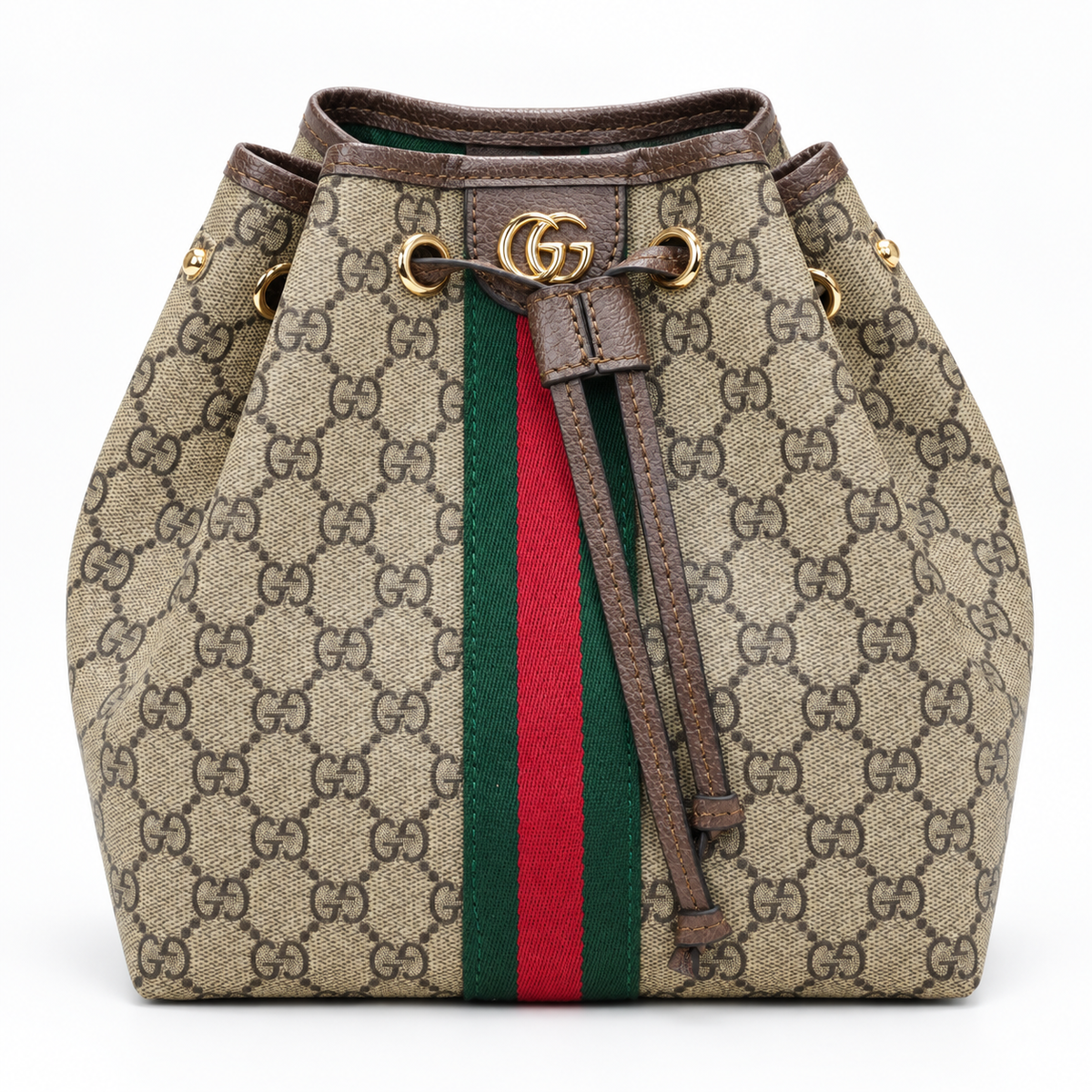 GG Beige Monogram Drawstring Bucket Bag - image 2