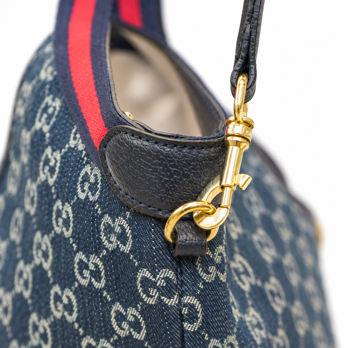 GG Navy Monogram Tote Bag - image 5