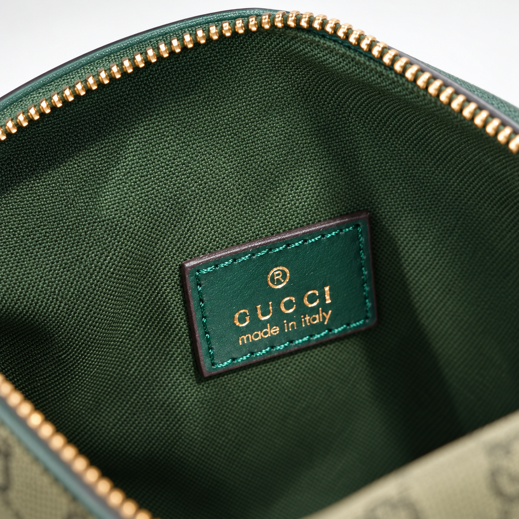 GG Olive Green Monogram Boston Bag - image 5