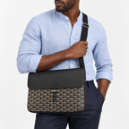 GY Black Monogram Men’s Messenger Bag