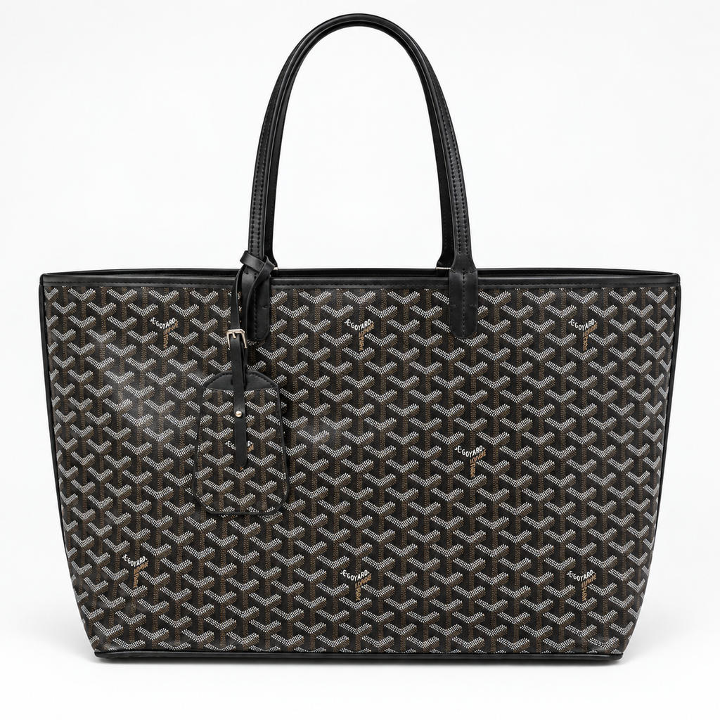 GY Black Monogram Tote Bag - image 2