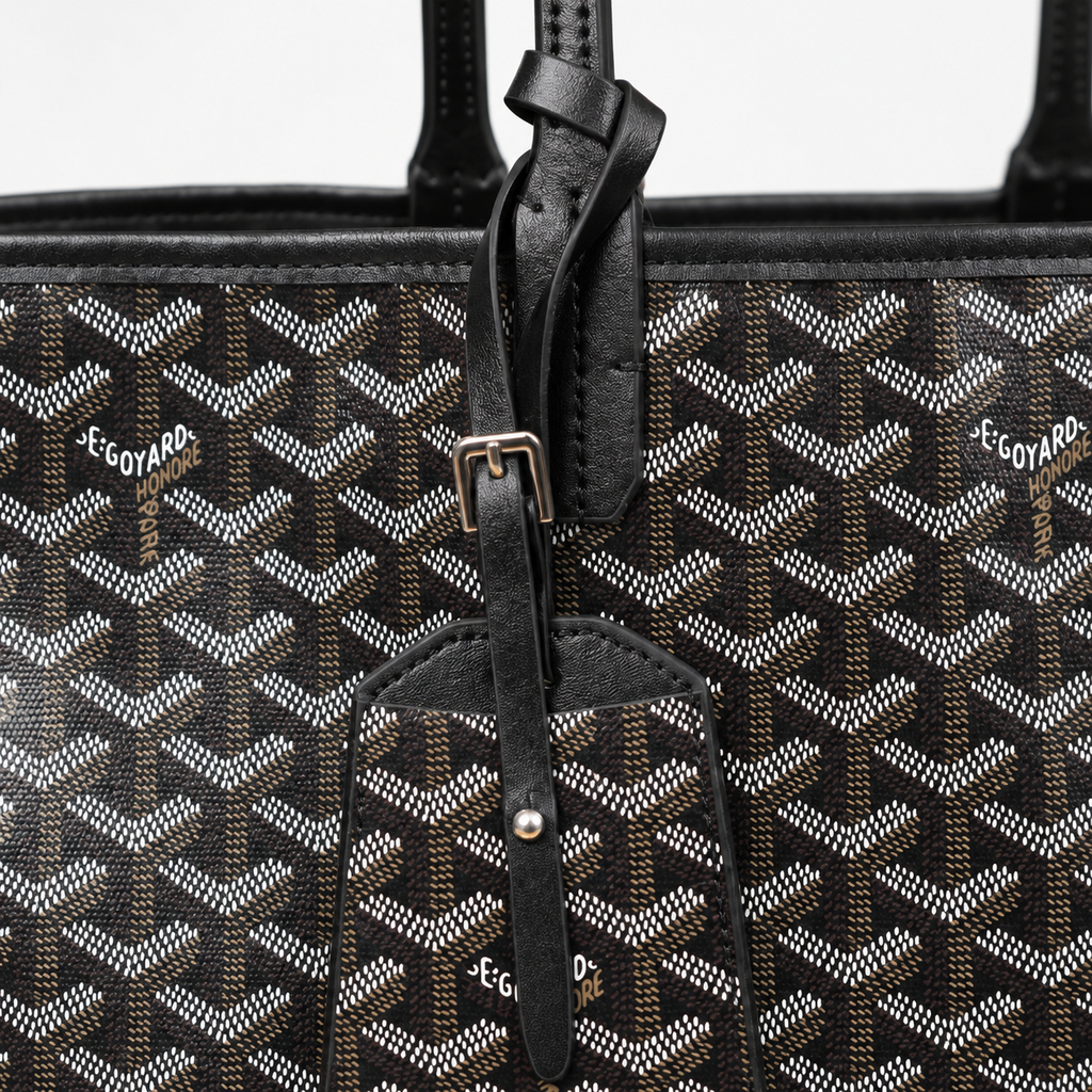 GY Black Monogram Tote Bag - image 5