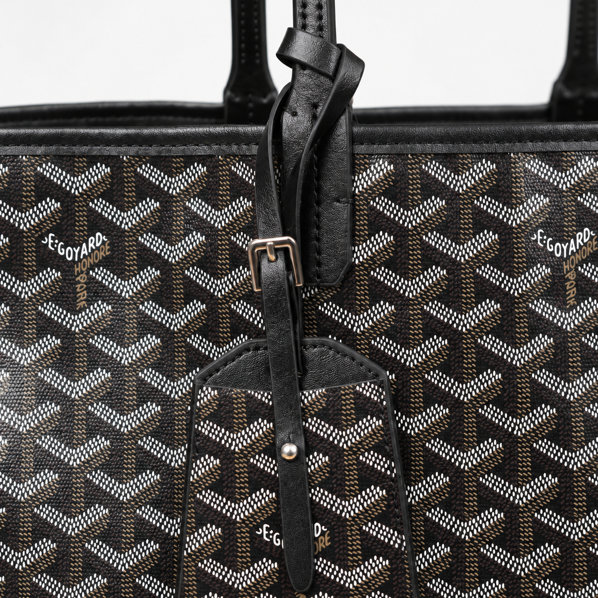 GY Black Monogram Tote Bag - image 5