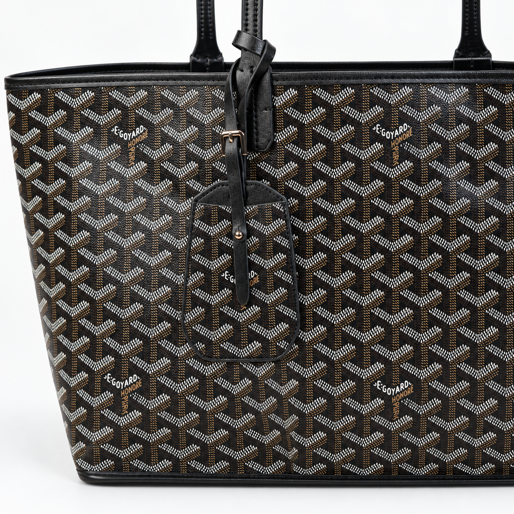 GY Black Monogram Tote Bag - image 6