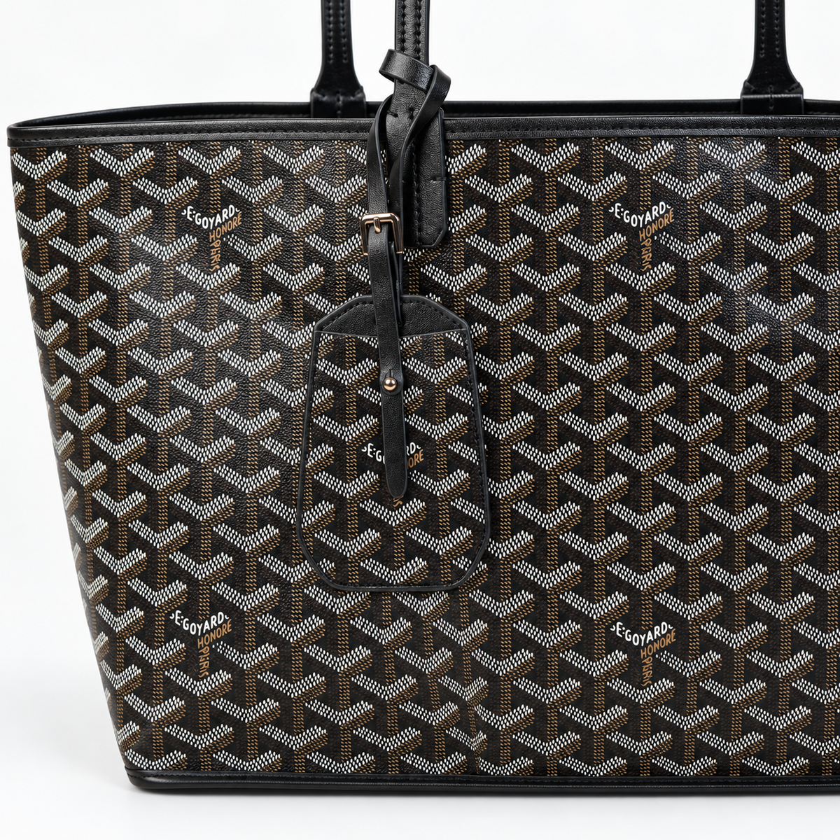 GY Black Monogram Tote Bag - image 6