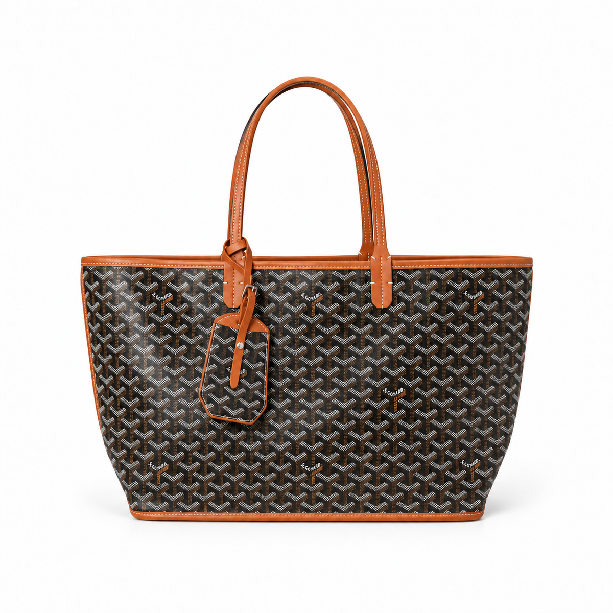GY Black & Tan Monogram Tote Bag - image 2