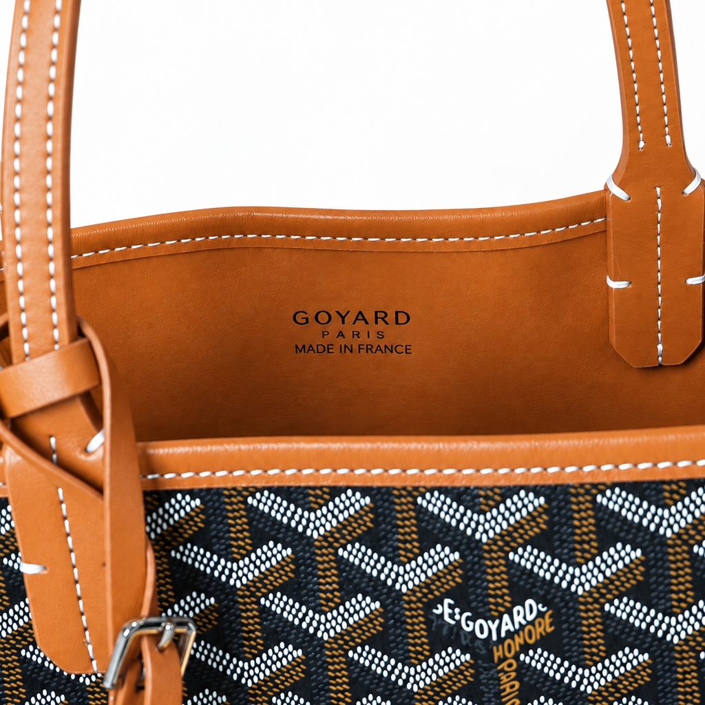 GY Black & Tan Monogram Tote Bag - image 5