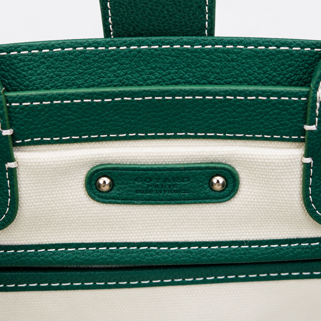 GY Green Chevron Top-Handle Bag - image 5