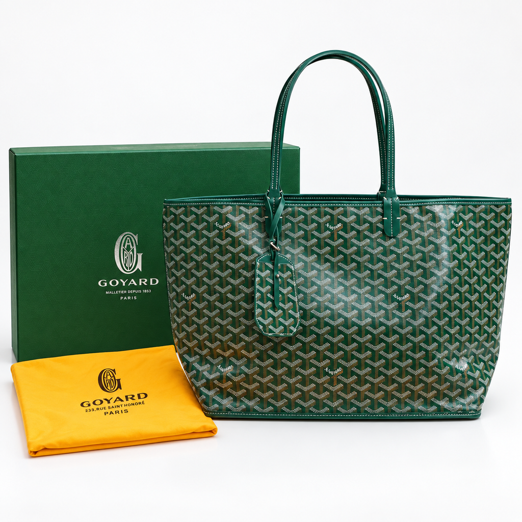 GY Green Monogram Tote Bag - image 3