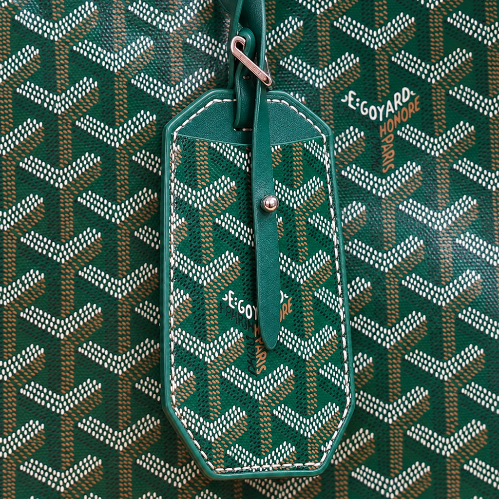 GY Green Monogram Tote Bag - image 7