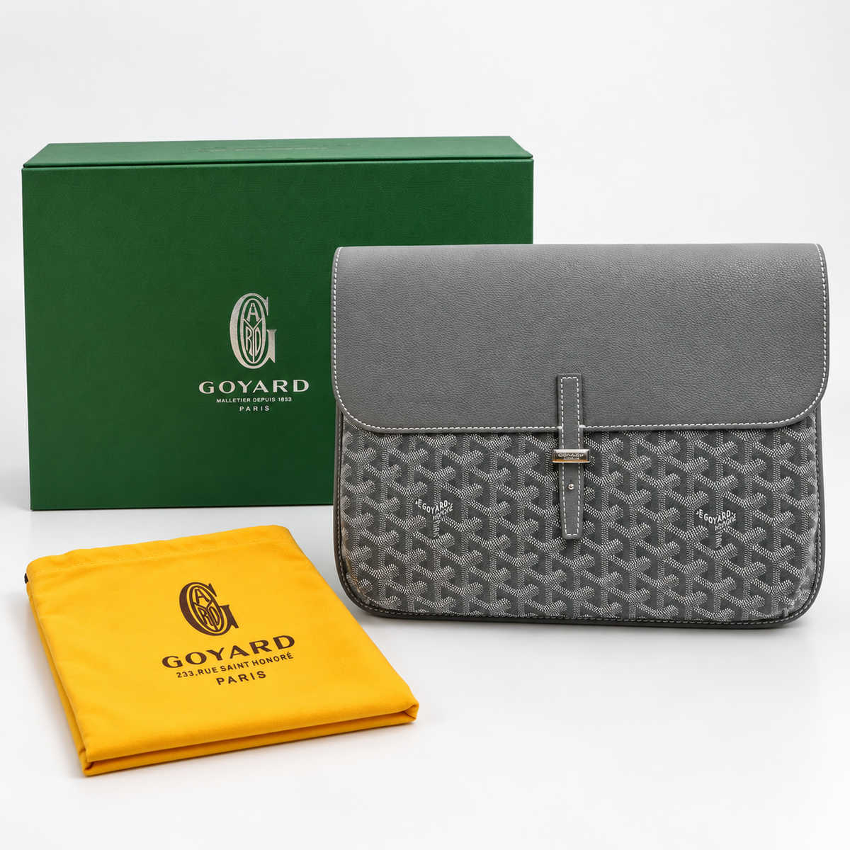 GY Grey Monogram Messenger Bag - image 3