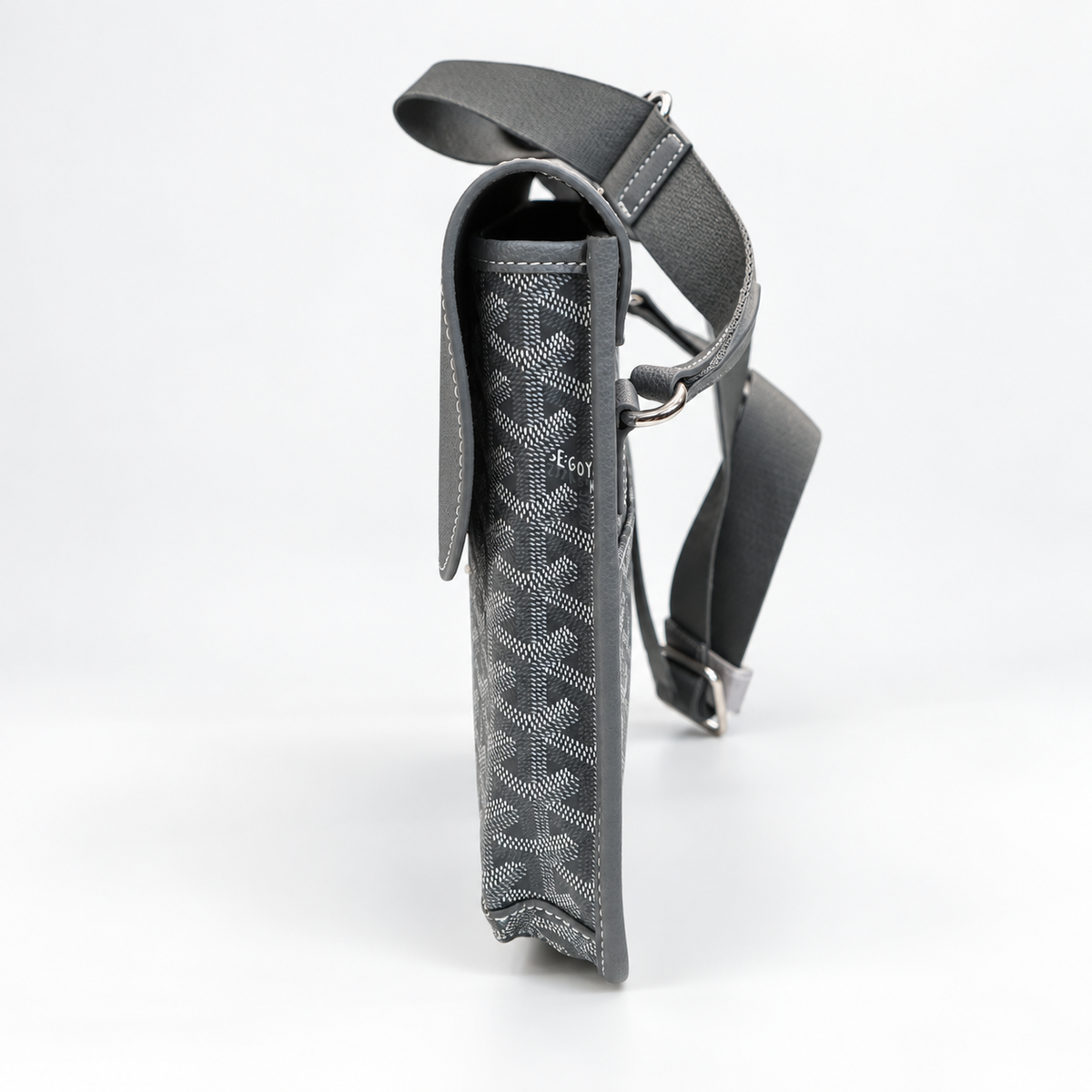 GY Grey Monogram Messenger Bag - image 4