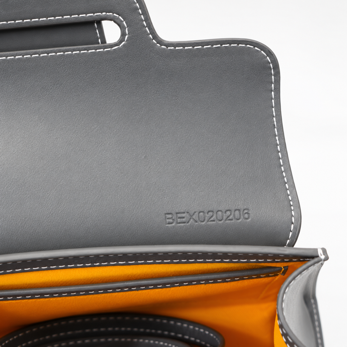 GY Grey Monogram Wood-Handle Bag - image 5