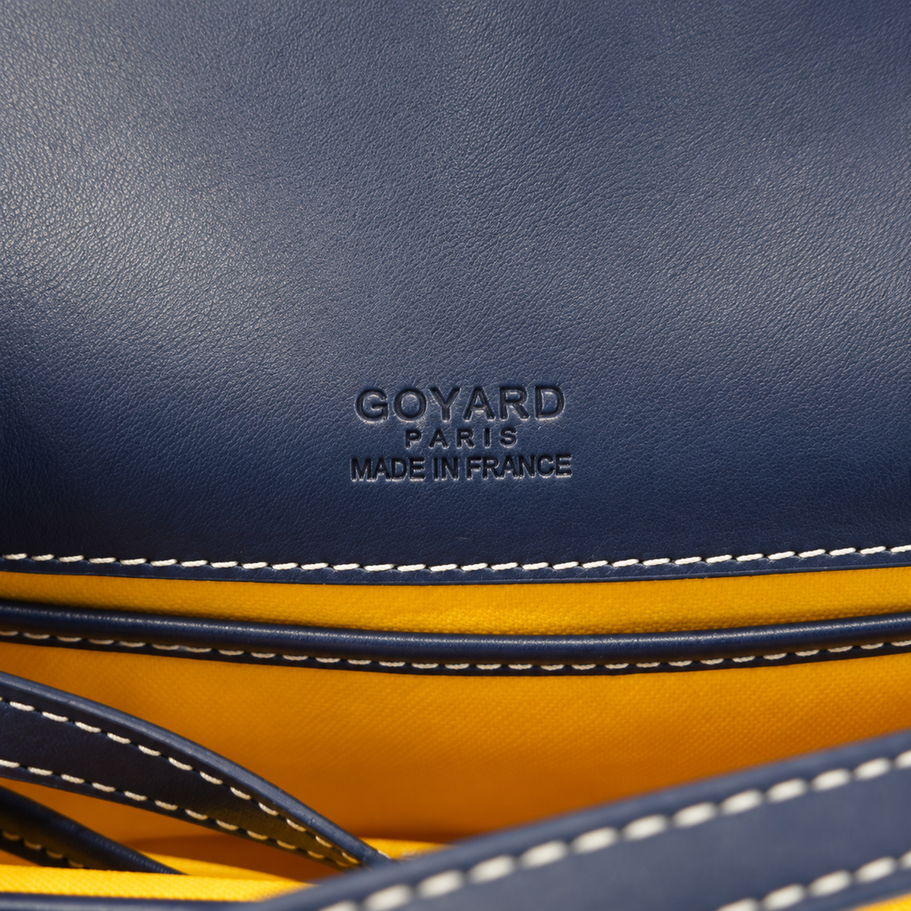GY Navy Monogram Saddle Shoulder Bag - image 5