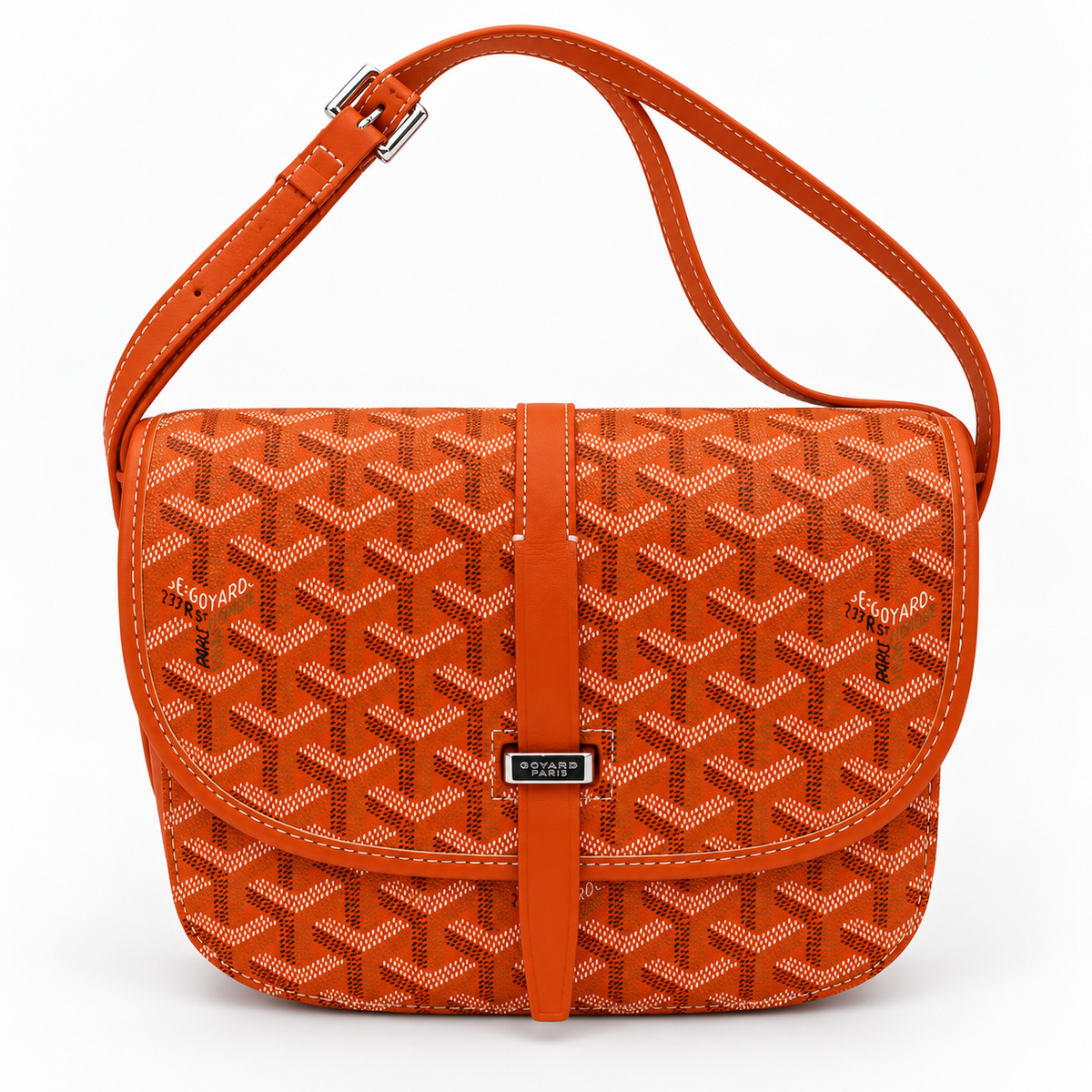 GY Orange Monogram Shoulder Bag - image 2